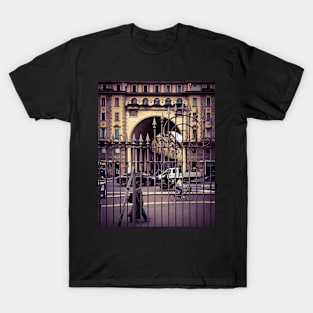 City Streets People Fence T-Shirt